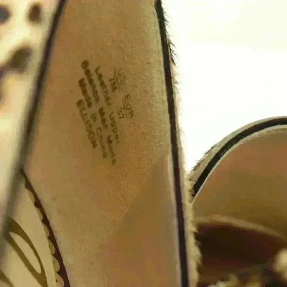 Sam Edelman Stilson Calf Hair Leopard Block Heel Loafers Pumps Shoes Size 7 M - Picture 4 of 8